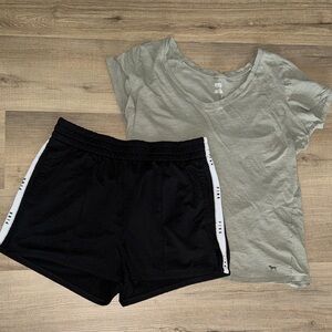 Black Women's Shorts with Top set PINK